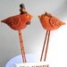 Pumpkin Spice Fall Birds in Love Wedding cake topper