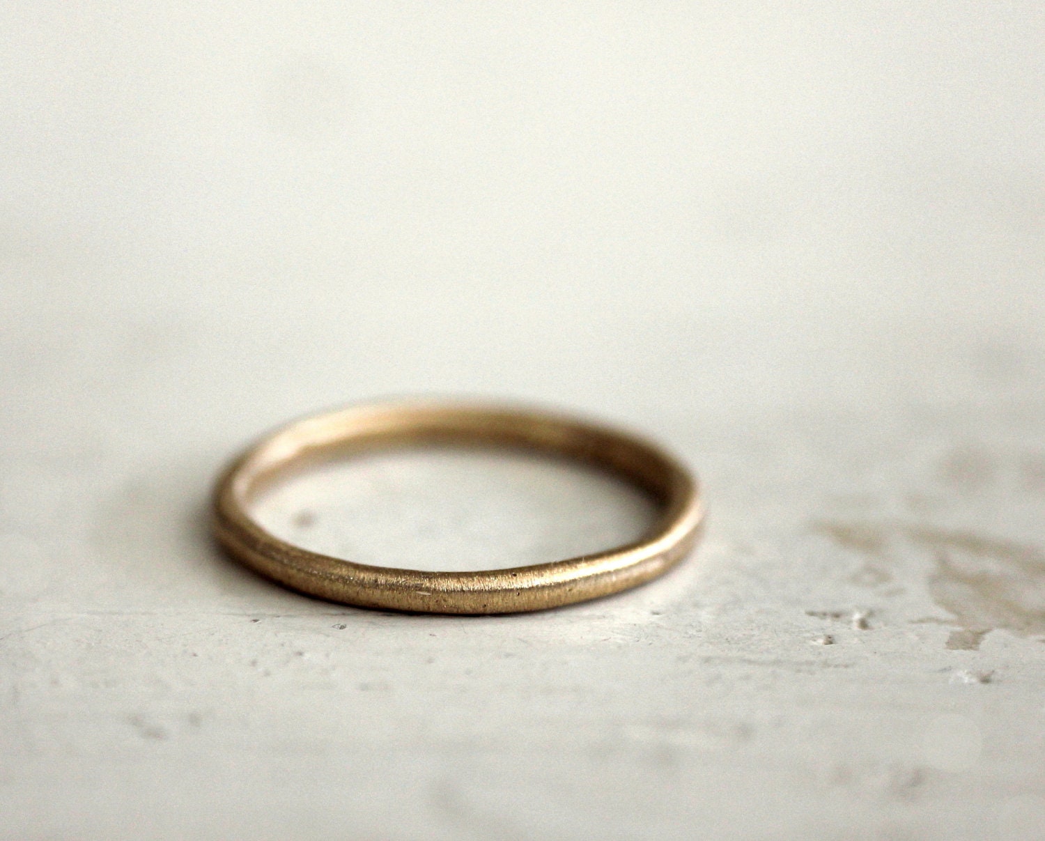 Gold wedding band. 18k. Rustic love. A gold ring. Sophie.