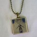 Vintage Shirt and Tie Scrabble Tile Pendant Necklace