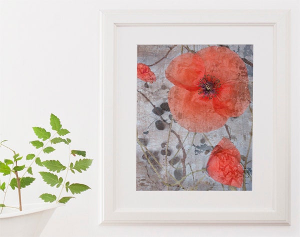 Red Poppy Photography 8x10 flower bohemian boho mothers day nursery decor for girls room