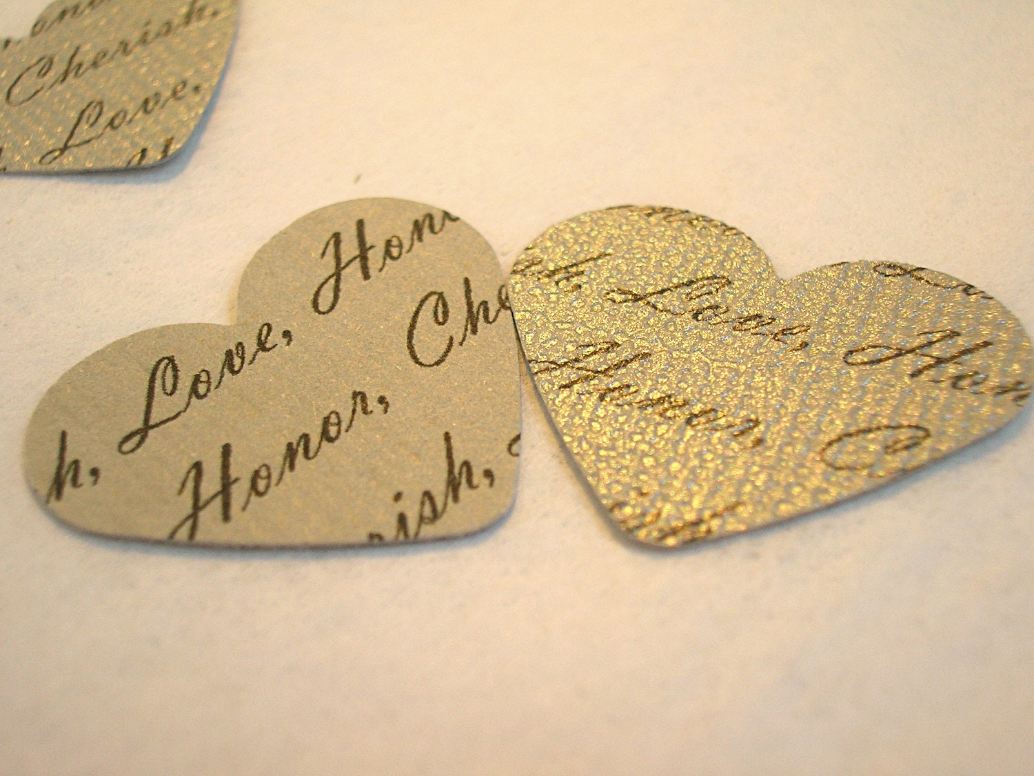 Personalized Confetti // Custom Confetti Paper Hearts // Silver / Gray