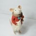 RESERVED Little Traveler Mouse - unique - needle felted ornament animal, felting dreams made to order