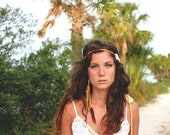 Wanderlust - Long Feather and Leather Earrings, Cruelty-Free