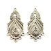 Fancy Dangle earring findings - Hoop earrings, Hearts, Tibetan SILVER - intricate detail - dangle earrings, jewelry design