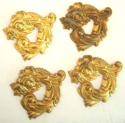 Chinese Dragon Stampings, Raw Unfinished Brass, Item0362