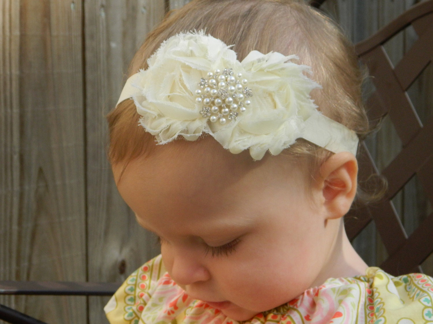 20%OFFORDER.Ivory Flower Headband.Baby Headband.Shabby Flower Headband.Flower girl headband.baptism headband.toddler headband.girl headband