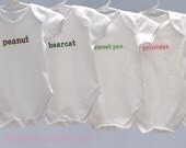 Custom Onesie Embroidered Nickname Personalized Baby Name One-Piece Bodysuit