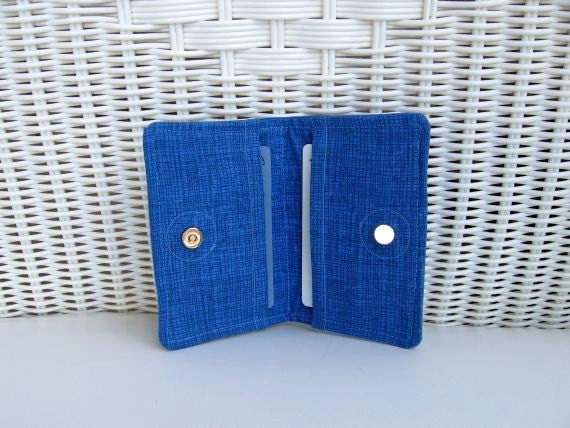 Gift Card Holder / Card Wallet / Gift, Business or Credit Card Holder / Blue Card Holder