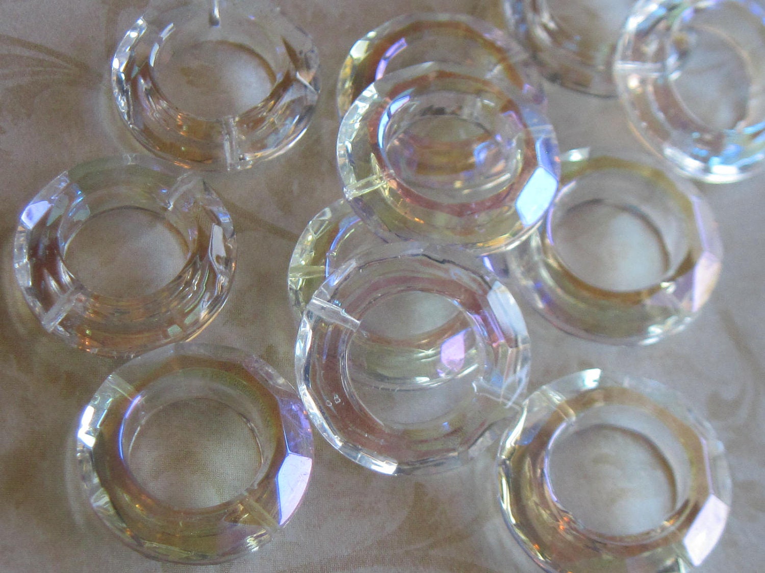 Illusion Clear Glass Circle Beads