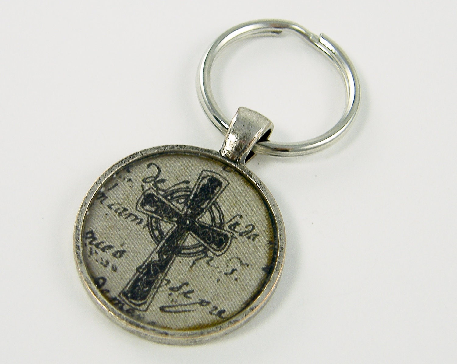 Celtic Cross Keychain, Christian Cross Key Ring Fob