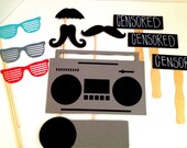 Hip Hop Photo Props Wedding Photo Booth Birthday Photo Props Music