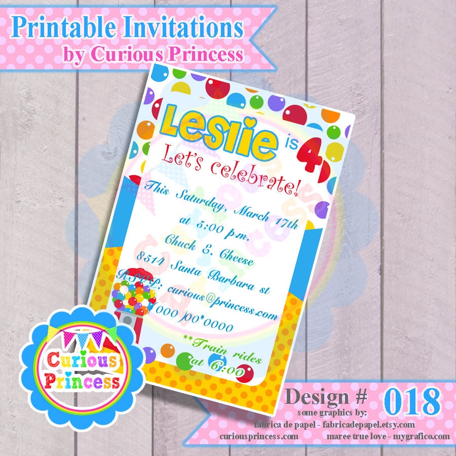 Candyland birthday party invitations digital PRINTABLE file invitation 4x6 or 5x7 candy land girl or boy unisex