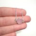 Simple Pink Necklace - Tiny Pale Pink Charm with Silver Bezel on Dainty Silver Chain - Minimalist, Feminine Jewelry - LAST ONE