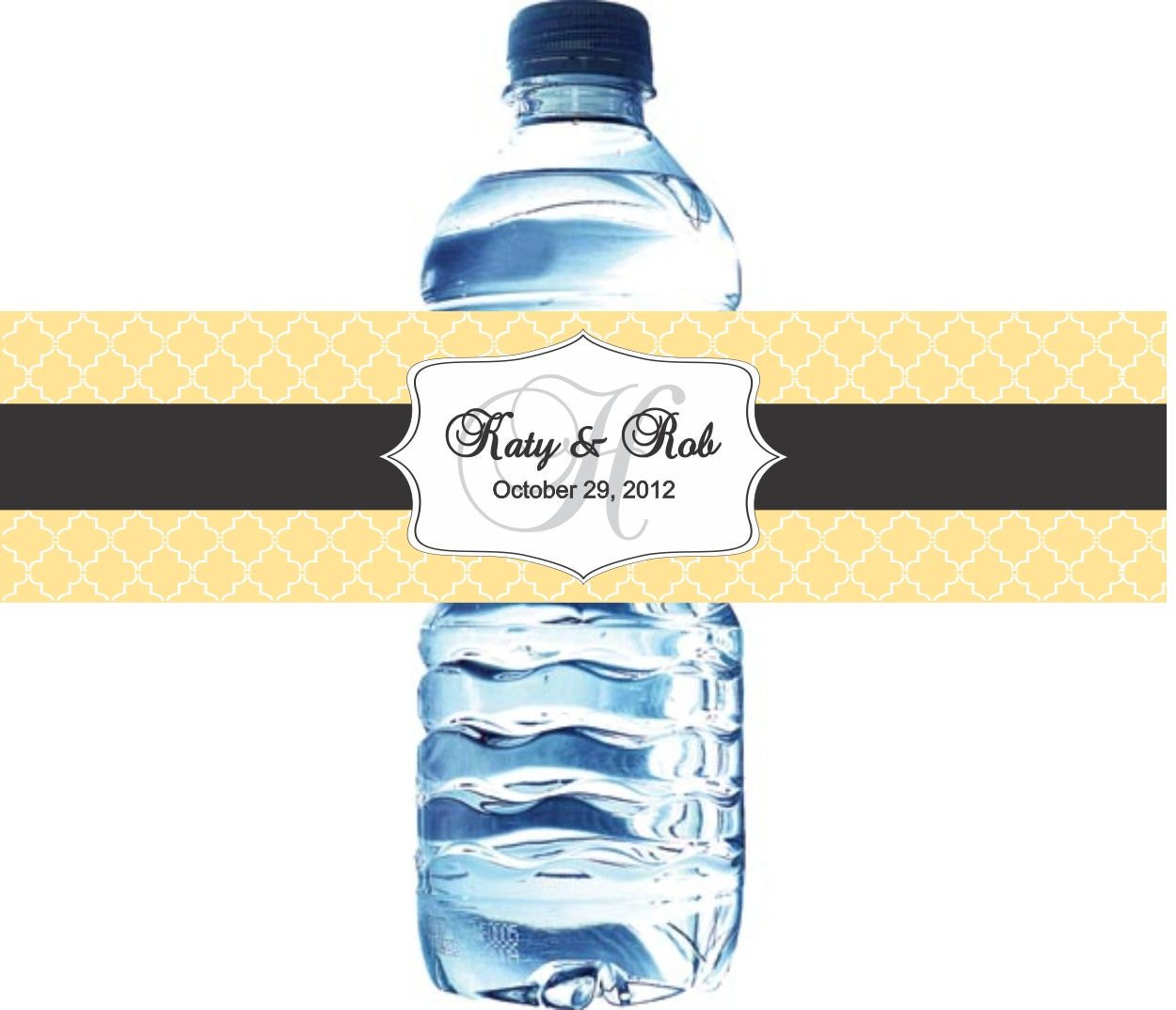 Waterproof Water Bottle Labels - 100 Printed labels with your wedding colors Il_170x135