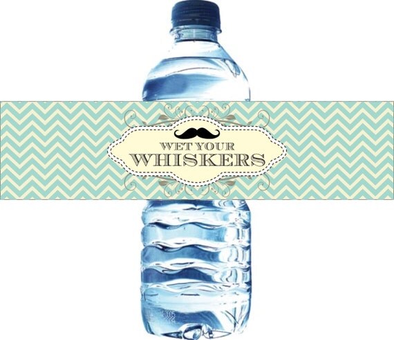 Waterproof Water Bottle Labels - 30 Labels Printed with your colors Il_570xn