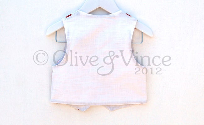 Red white love heart waistcoat wedding mothers day clothing boys formal white buttons vest toddler smart page boy romantic ring bearer
