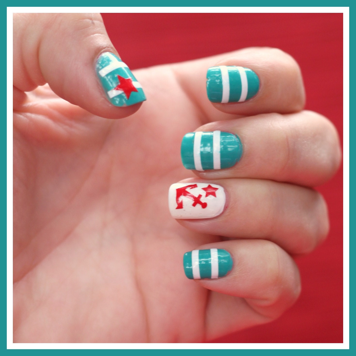 1 Sheet of 44 Stripe Nail Decals (You Pick the Color) Now in Neon Colors