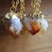 Gold Dipped Raw Citrine Point Necklace