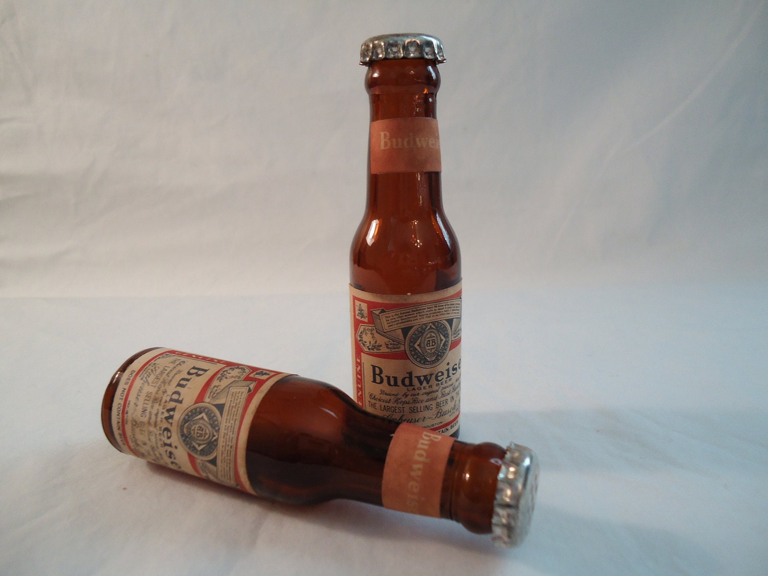 Vintage Budweiser Beer Bottle Advertising Salt and by prettypink06