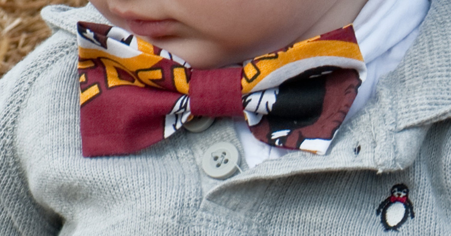 Redskins Fan Bow Tie