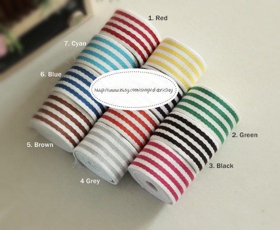 Webbing, Bag Handle, Cotton Strap - Stripes