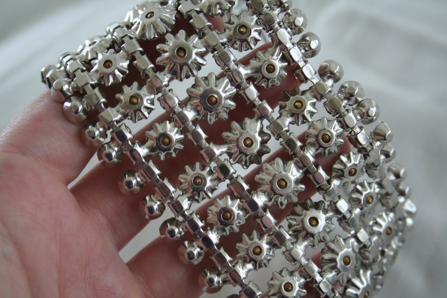 Vintage GIGANTIC Marvella Rhinestone Bracelet