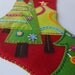 Modern Geometric Forest Christmas Holiday Stocking