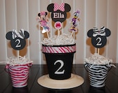 Zebra Print Minnie Mouse Centerpieces
