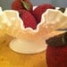 Fenton Hobnail Ruffle Bowl MilkGlass
