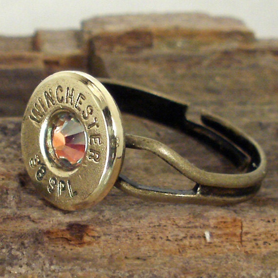 Bullet Ring - Winchester 38 SPL -  AB Crystal