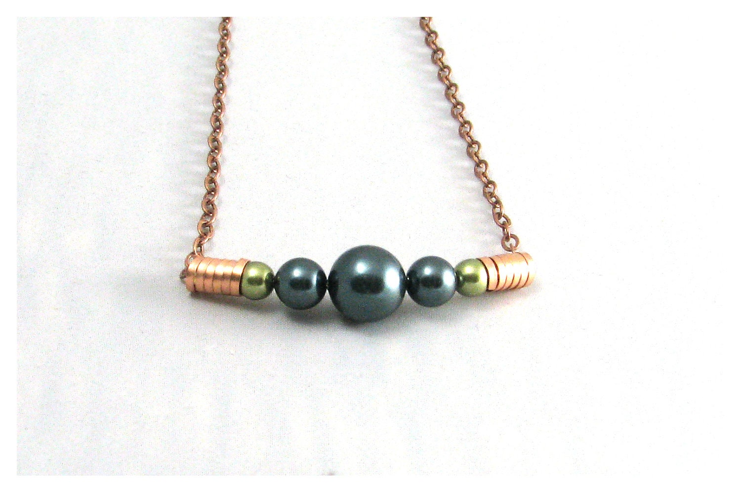 Items similar to Modern Pearl Necklace, Pearl Necklace, Modern Necklace