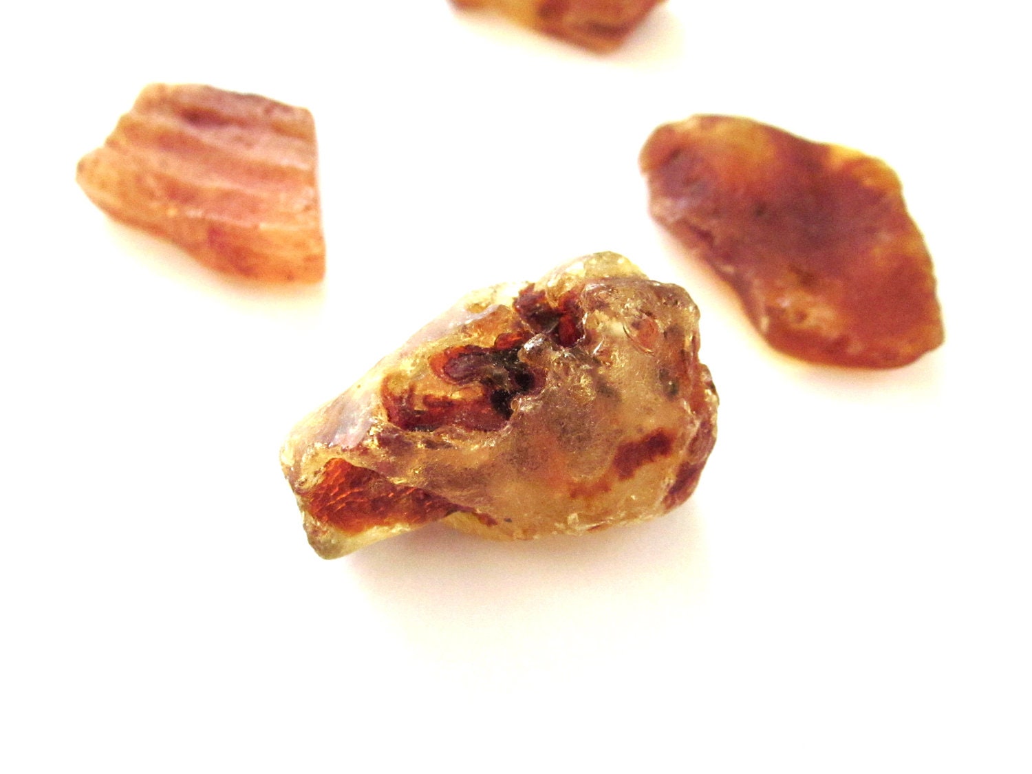 Amber Natural Rough Raw Set of 4 Pieces (Lot no. 1004)