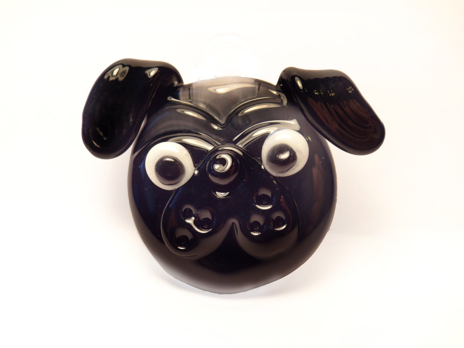 Glass Black Pug Pendant
