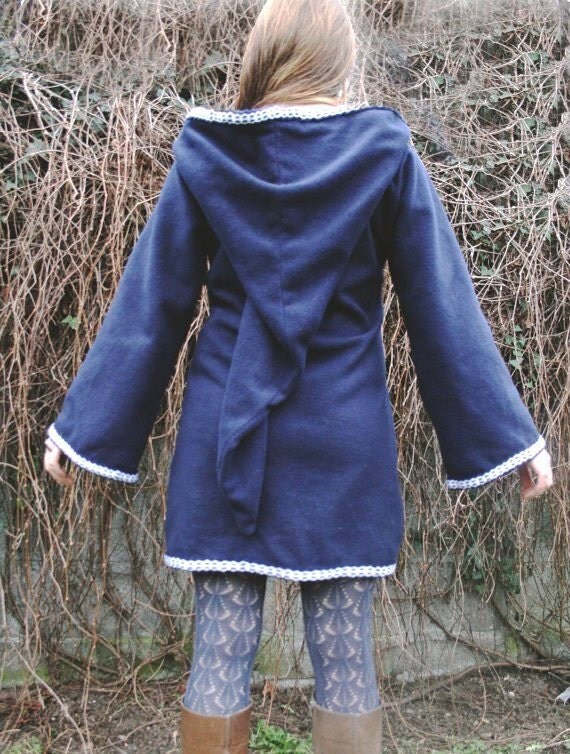 Festival Elf Dress - Medieval Womens Tunic with Pixie Pointy Hoodie - Game of Thrones Costum - Link hoodie - PSY hoodie elven dress