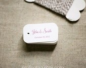 Personalized Gift Tags in Raspberry - Wedding Favor Tags - Thank you tags - Hang tags - Set of 40 (Item code: J311)
