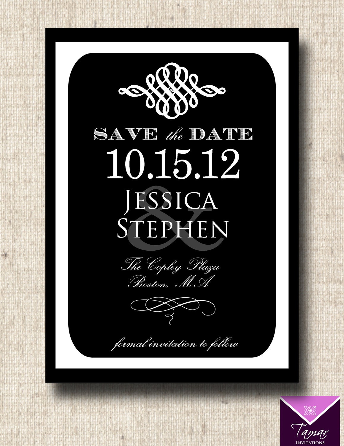 Printable Save the Date Invitation Card - Modern Classic Design Il_570xn