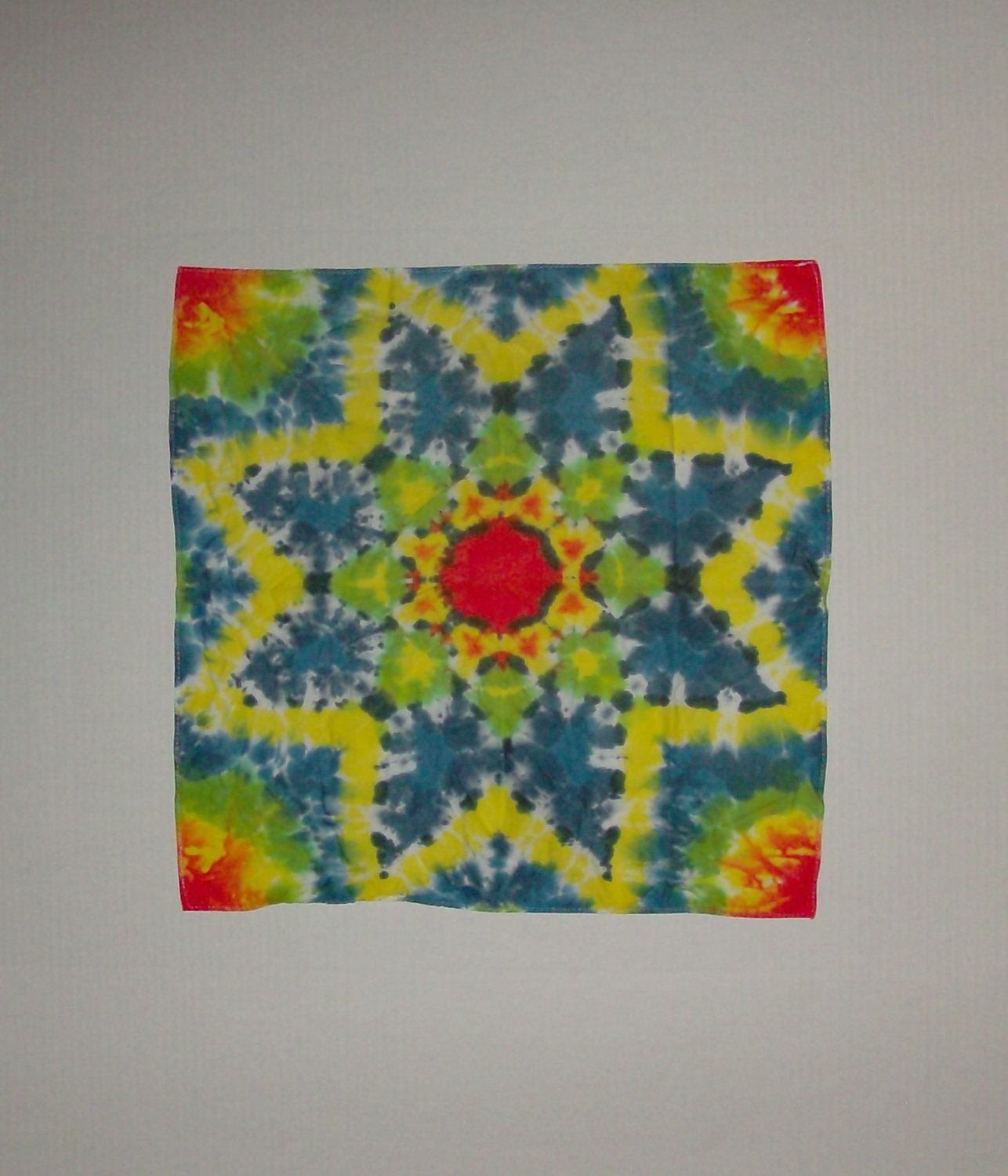 Dimensional Shift - Tie Dye Lotus Blossom Bandana