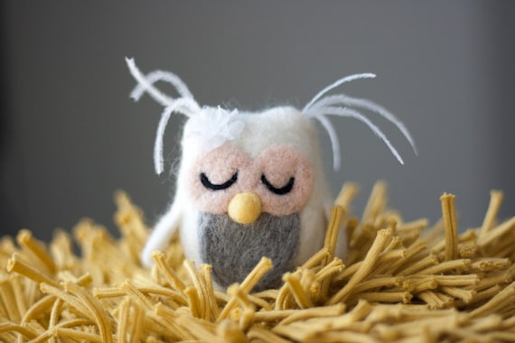 Blanche, the Needle Felted Owl
