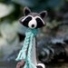 Oliver, needle felted collectable raccoon