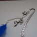 RESERVED: Blue Feather Bookmark - JENUINE BNR