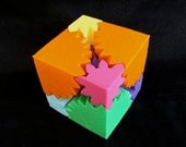 Mechanical Toy Gear Cube 3D Printed - CarryTheWhat