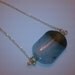 Natural crystalloid agate gemstone aqua/black & swarovski crystal 14kt gold plated bead necklace ( free shipping usa)