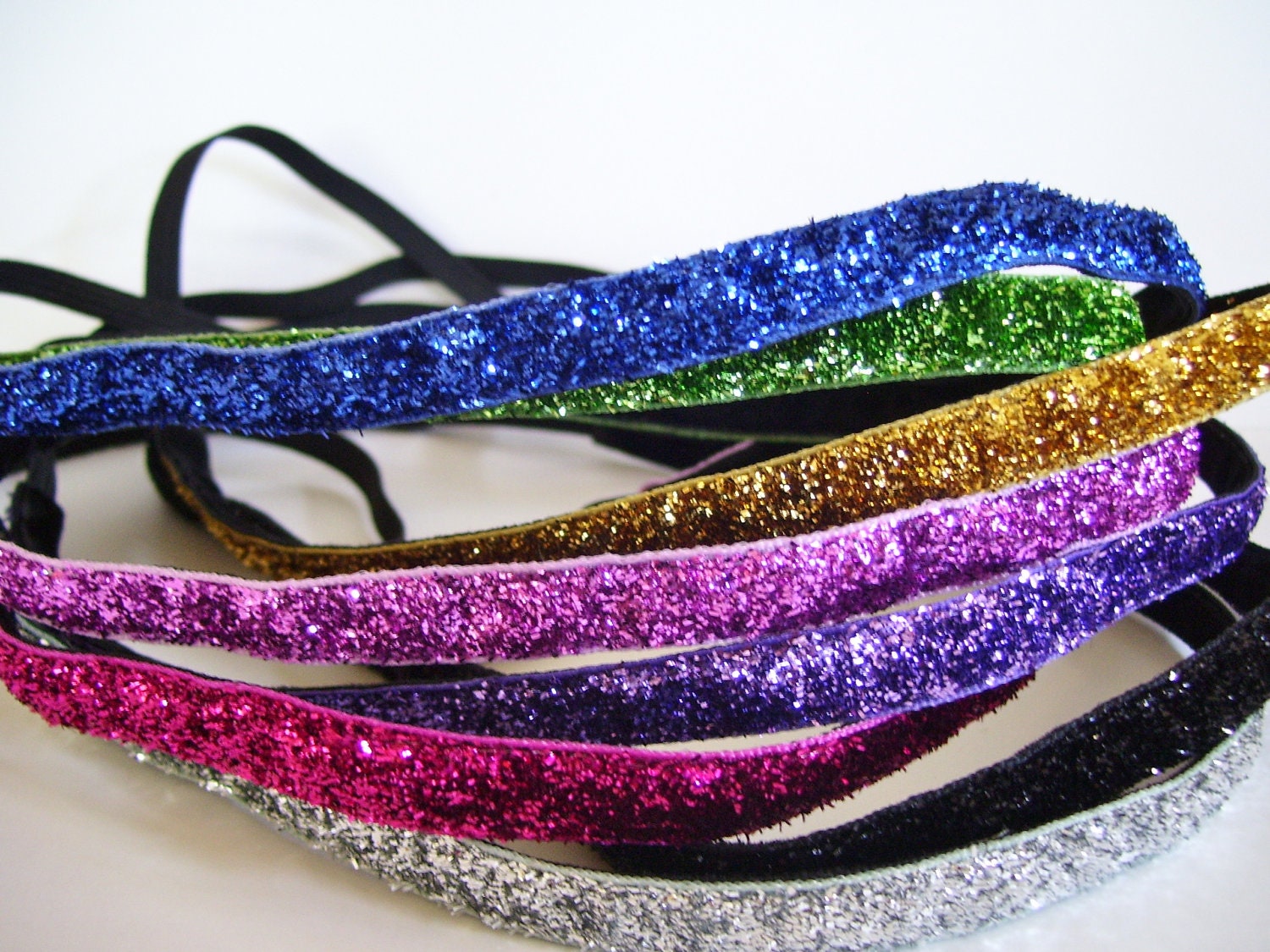 4 Sparkles No Slip Headbands FREE SHIPPING  Pink, Purple, Blue, Black, Green or Silver, Your choice