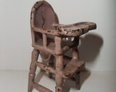 Antique Kilgore Cast Iron Dollhouse Furniture HIGH CHAIR circa 1920's Cast Iron Toy