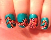 Octopus' Garden fake nails nail art