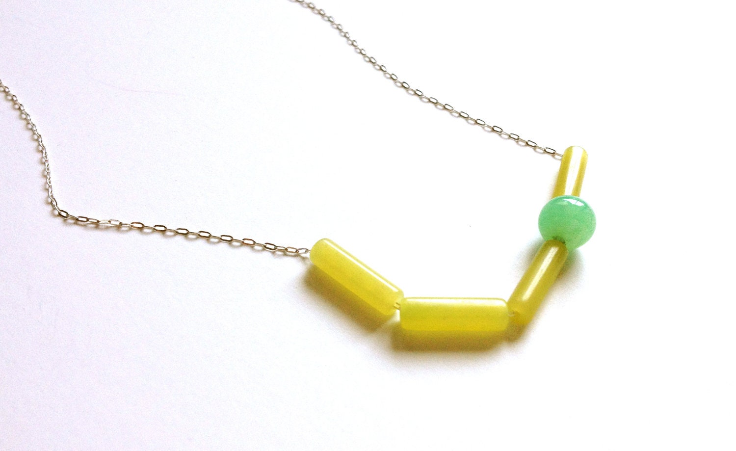 Citron Necklace // barely there gold chain // modern jewelry by LilahV