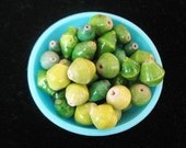 Round Recycled Paper Beads, Green Pastures Bead Mix