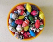Round Recycled Paper Beads, TOP SELLER Multi-Color Loose Beads, Gifts Under 20