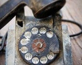 Vintage Rotary Dial Phone Desk Phone Office Decor Gift for Him Antique Red Black White Vintage Feel Rustic Decor, 8 x 10 Find Art Print