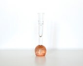 Glass vase controlled bubble amber glass orchid bud vase